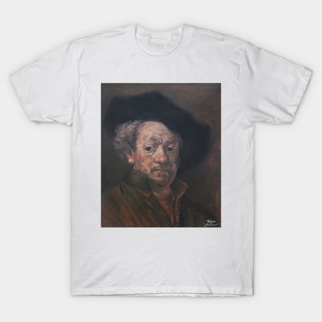 Lil' Rembrandt Alternate Universe Wet Dream Face Tattoo Original Painting by Tyler Tilley T-Shirt by Tiger Picasso
